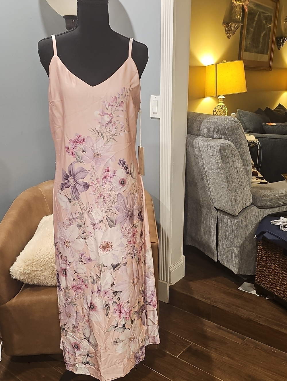 Joie Floral Slip Dress Sz M NWT - Picture 3 of 9